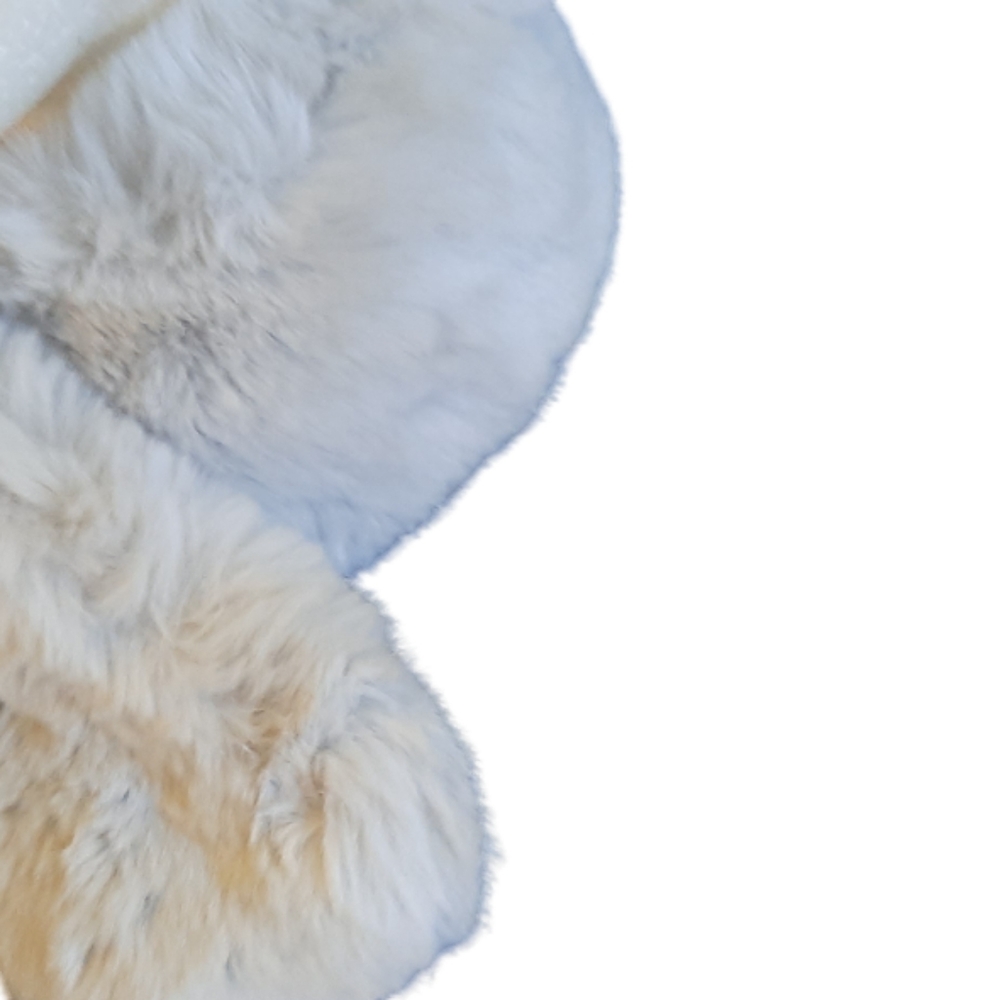 Gray Faux Fur Mini Pull Through Stole Scarf